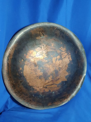 Egyptian Handmade Real Silver Inlaid 49cm Copper Wall Hanging Charger Tray - Picture 11 of 12