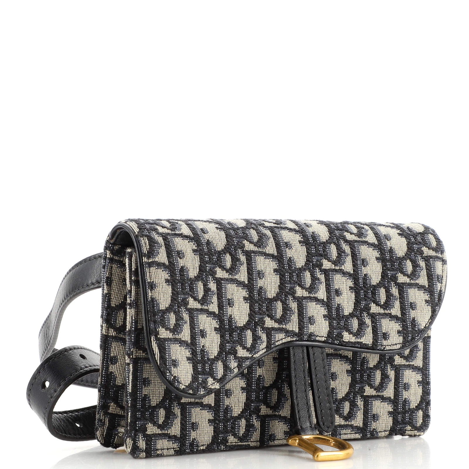 Christian Dior Saddle Rectangular Belt Bag Oblique Ca… Gem