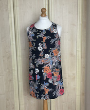 NEXT Women's Casual Floral Lightweight Linen Shift Dress - Ladies Size UK 12
