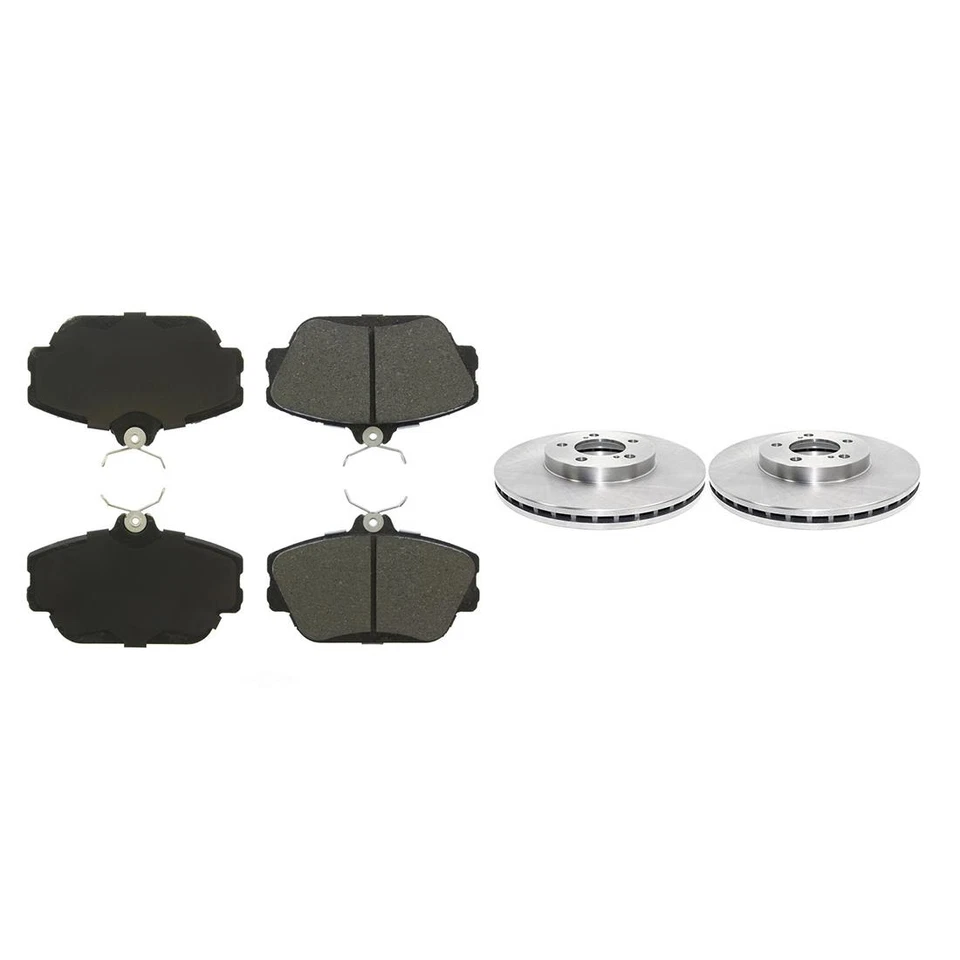 Front Brake Rotors & Ceramic Brake Pads Pair Set Fits 2003 Ford Taurus - Image 2 of 4