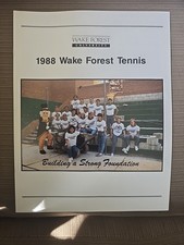 1988 Wake Forest Demon Deacons Men's Women's Tennis Media Guide