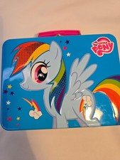 Caja de almuerzo My Little Pony RAINBOW DASH azul lata arco iris nubes estrellas cielo altoLLC