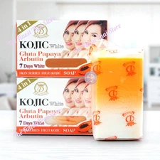 D-ne Gold Kojic White Gluta Papaya Arbutin Soap 4 in 1, 160g x 2