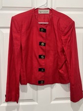 EVAN PICONE BLAZER, Ladies Jacket, SZ 14  Button Up Pink See Details