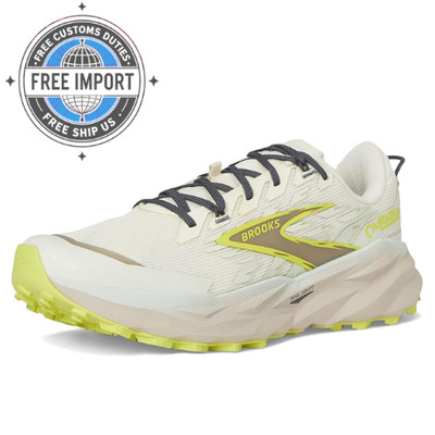 Women's Brooks Cascadia 19 Sneakers Shoes Coconut/Misty Blue/Ebony New With Box
