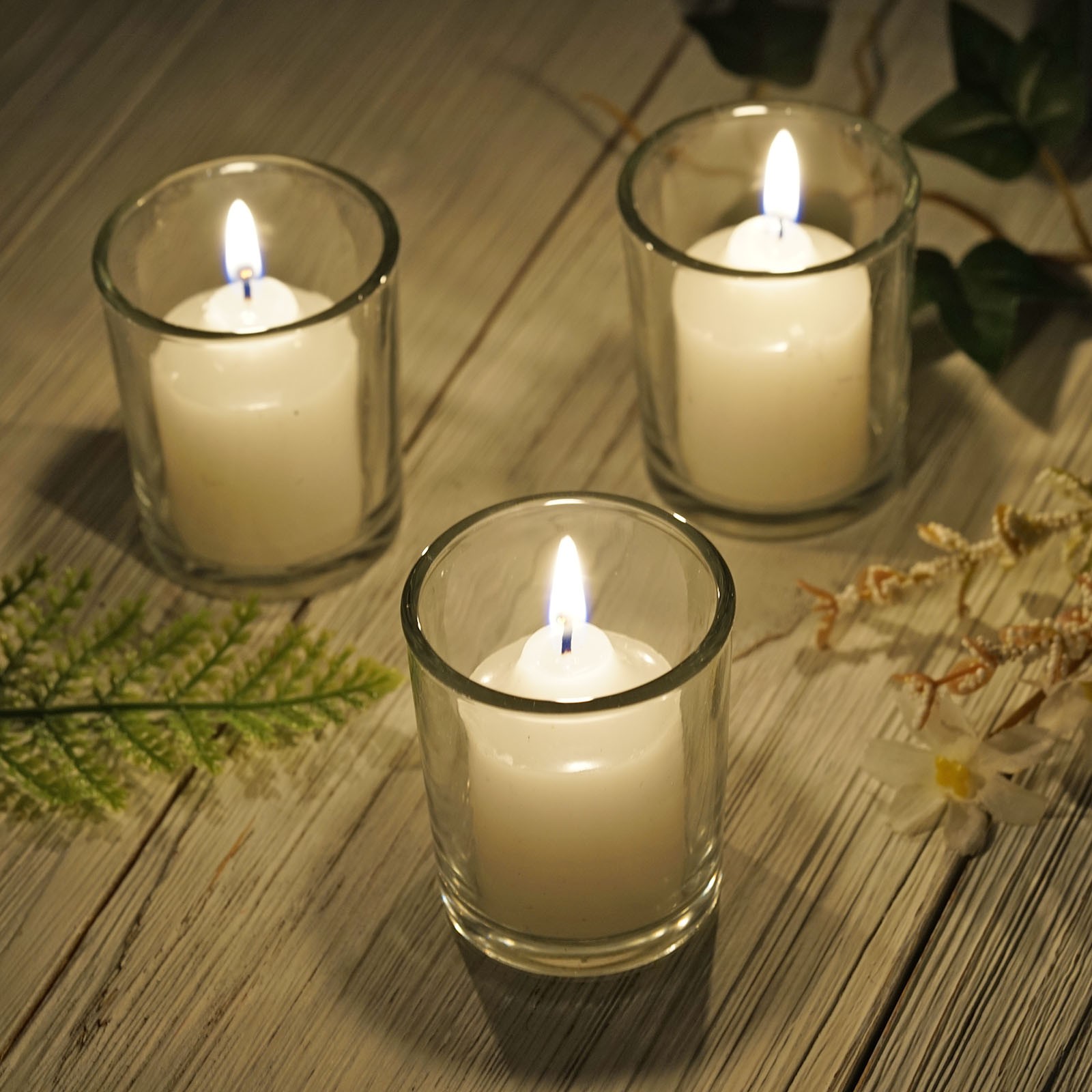 12 pcs Clear GLASS Candle VOTIVE HOLDERS for Wedding Party Centerpieces SALE