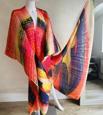 🌟Mi piace🌟Issey Miyake pieghe per favore tessuto colorato Madame T scialle/cappello/stola