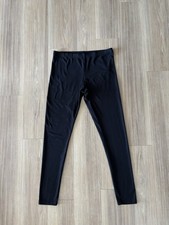 Felina Leggings Black Mid Rise Ankle Soft Stretch Womens L Casual Cozy