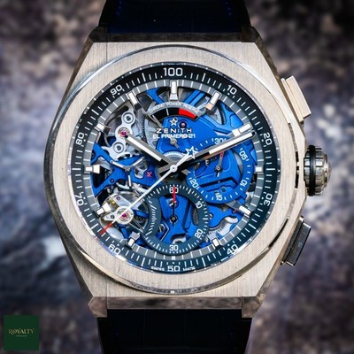 Zenith Defy El Primero 21 95.9002.9004/78.R584 Blue Skeleton Titanium 44mm B&P