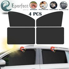 4X Magnetic Car Side Front Rear Window Sun Shade Cover Mesh Shield UV Protection