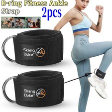 1/2Pcs Adjustable Padded Ankle Wrist Cuffs Padded Straps D-RingGlute Kickback fo