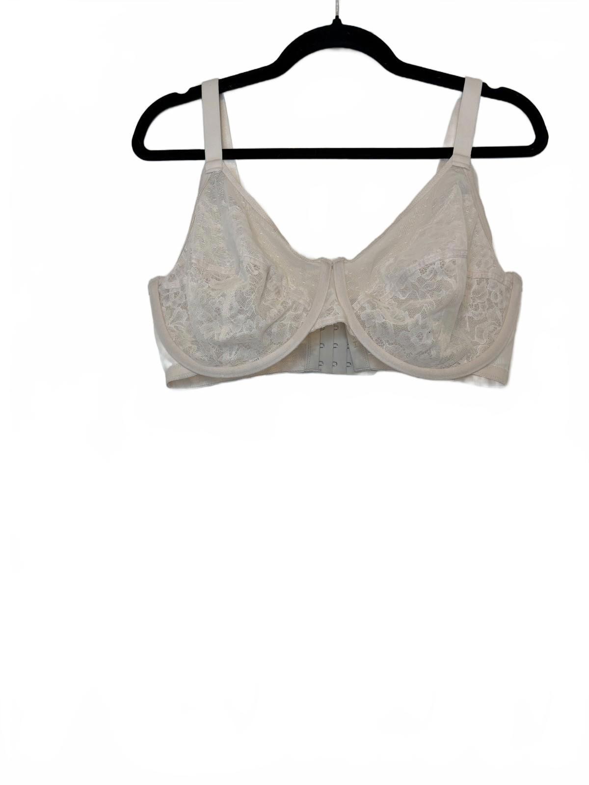 HSIA sz 36 G white underwire lace bra new with tags Med width straps #1736