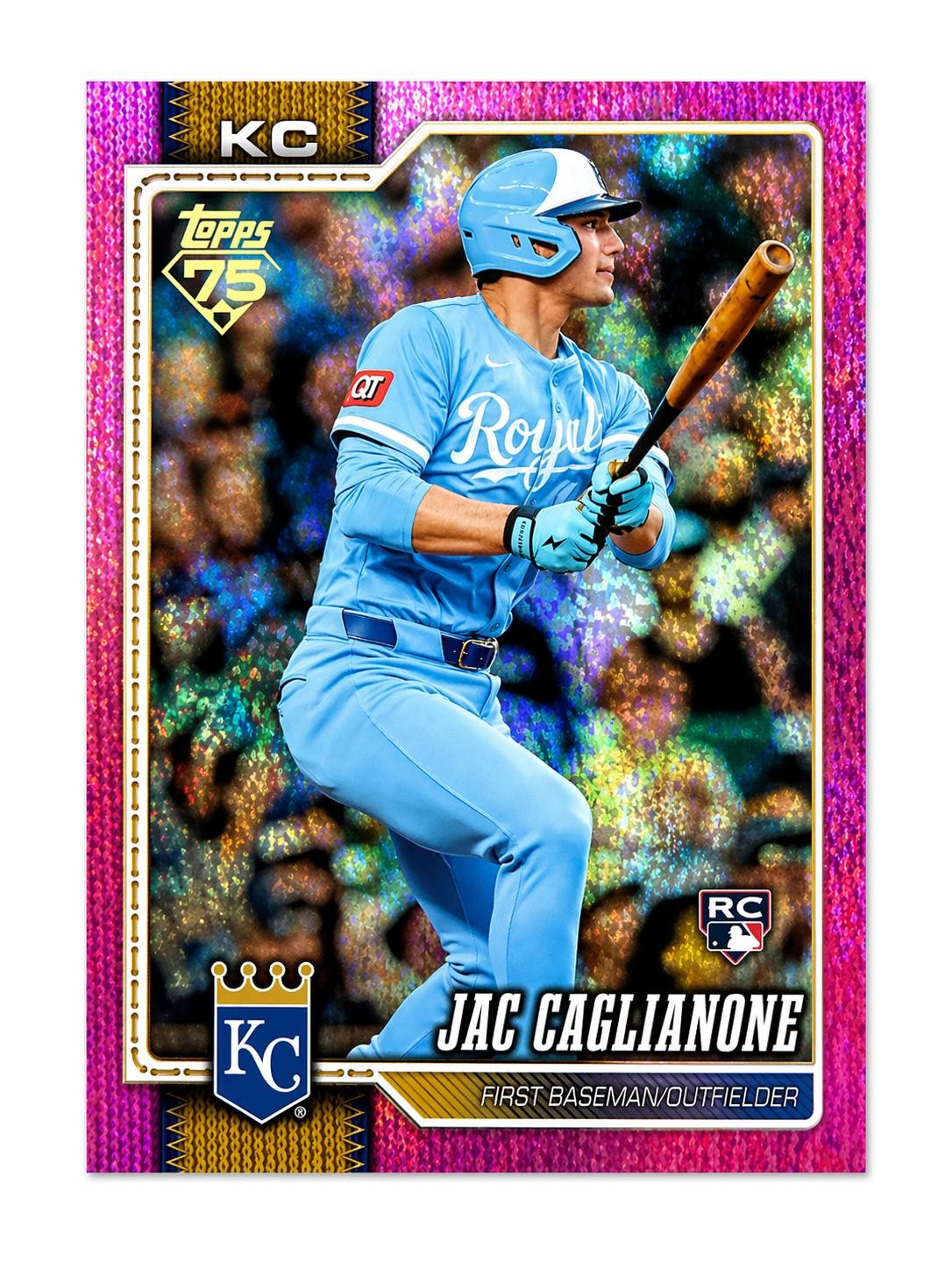 2026 Topps Jac Caglianone Pink Holo Foil #138 Kansas City Royals