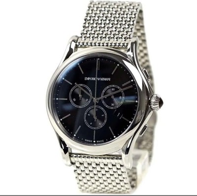 Emporio Armani Swiss Made Dress Watch with Elegant Curve From Japan