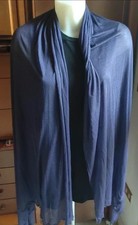 Stola pashmina foulard scialle elegante viola blu Eggplant Purple made in italy