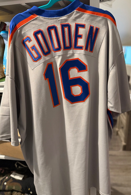 Mitchell & Ness 1986 Doc Gooden Mets GREY Jersey Men's Authentic