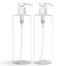Empty Shampoo Pump Bottles, 32 OZ / 1 Liter, BPA-Free Cylinder Containers, Ho...