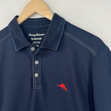 TOMMY BAHAMA Shirt Mens M Polo Islandzone Golf Pique Supima Cotton Blue