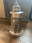 Vintage Collectible Pewter German Beer Stein Hinged Lid Thumb Lift Raised Relief — photo 2