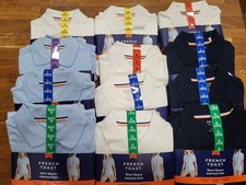 NWT:2-Packs French Toast Girls School Shirts-White/Navy/Light Blue-Size 6/X - 16