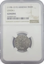 Rare Crusades Coin – Levon The Magnificent, King Of Armenia (NGC)(Ng)