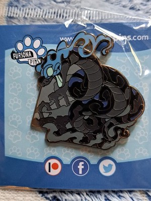 Fursona Pins #1916 March 2025 Patreon Exclusive Stone Snake Variant Color