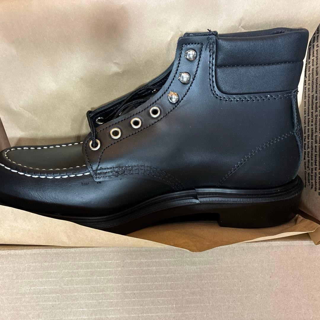 Red Wing 8133 Supesole 6" Moc Work Boots Men's 11 E Black Leather Unused image 5