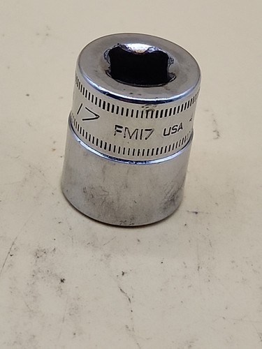 Snap-on Tools FM17 3/8” Drive 12 Point Metric 17mm Flank Dr Shallow Socket USA - 第 2/5 張圖片