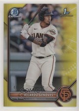 2022 Bowman Chrome Prospects Yellow Refractor 40/75 Ricardo Genoves #BCP-60 s3g