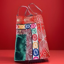 HANDMADE PERU - Embroidered Shoulder Crossbody Bag Unique 13" X 9" Excellent