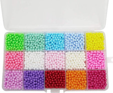2250PCS 1 Box 15 Colors round Imitation Pearls Bead No Hole Solid Loose Beads Ge