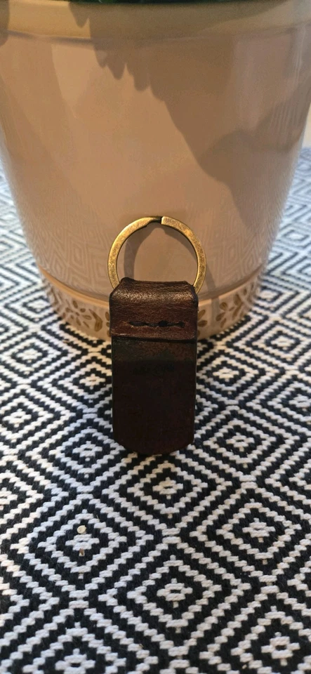 鹿浮雕手工皮革钥匙扣/钥匙扣/钥匙扣/钥匙圈 — 第 2/3 张图片