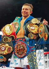 GENNADY GOLOVKIN SIGNED 16x12 BOXING CHAMPION PHOTO (ACG CERT AG16954)