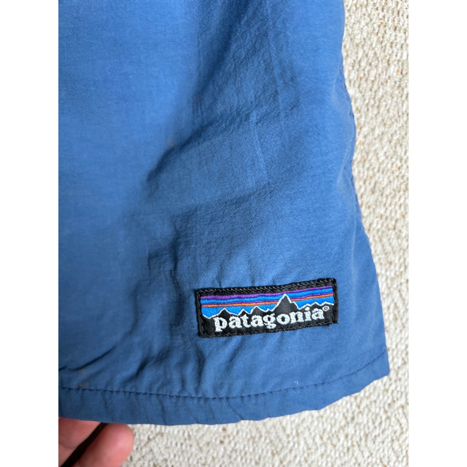 Patagonia Mens Swim Trunks Shorts Blue Nylon Lined Lightweight Medium thumbnail 3