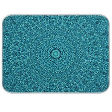 Super Absorbent Dish Drying Mat, 16x18in Mandala Turquoise Teal Blue Green