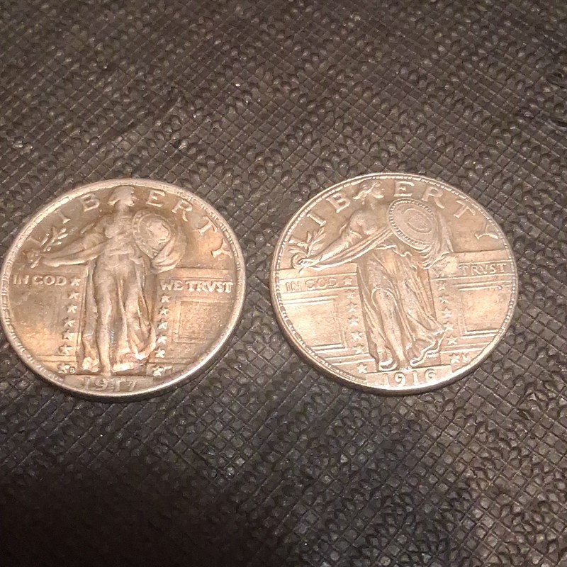 1916-1917 Standing Liberty Quarter 25C Silver Type 1 Philadelphia