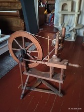Antikes Spinnrad Aus Holz (Guter Zustand) Vintage Retro Webstuhl