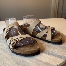 Birkenstock Franca Soft Footbed Taupe Suede Sandals Shoes 41 Women's 10 Men's 8