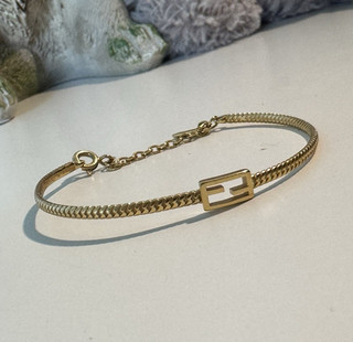 Fendi Goldfarbene Unisex Armband – Made in Italy – Original