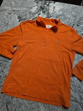 The Normal Brand Mens Performance 1/4 Zip Shirt Med Stretch coral Beach Golf F81