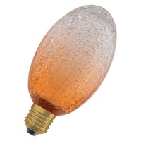 LED Leuchtmittel E27 Orange Ø 9 Cm Crackled Glas 2700 K 300 Lm Deko Lampe Osram