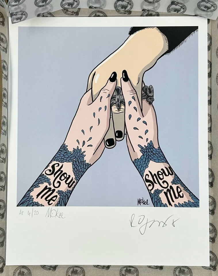 Robert Smith & Pete McKee SIGNED ARTIST PROOF The Cure Artwork Display Autograph - Image 2 of 4