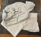 Vintage Riverside Coca Cola Coke Uniform 15 1/2 M Striped Shirt & Pants 33 L