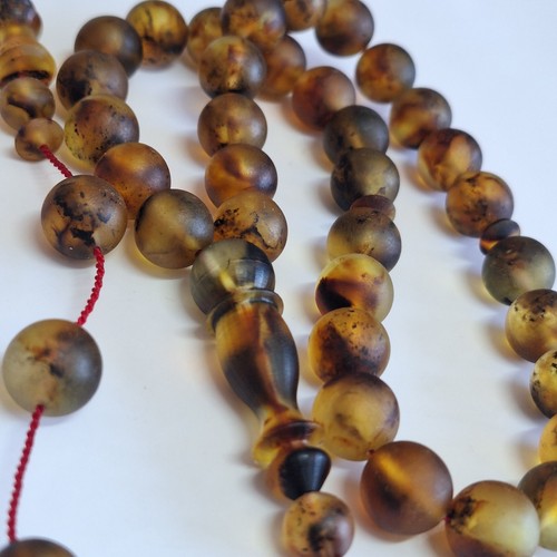 📿Amber Beads Rosary AMBER ROSARY Misbah Tasbih 33 round amber beads 33g11.2mm📿 - Picture 4 of 24