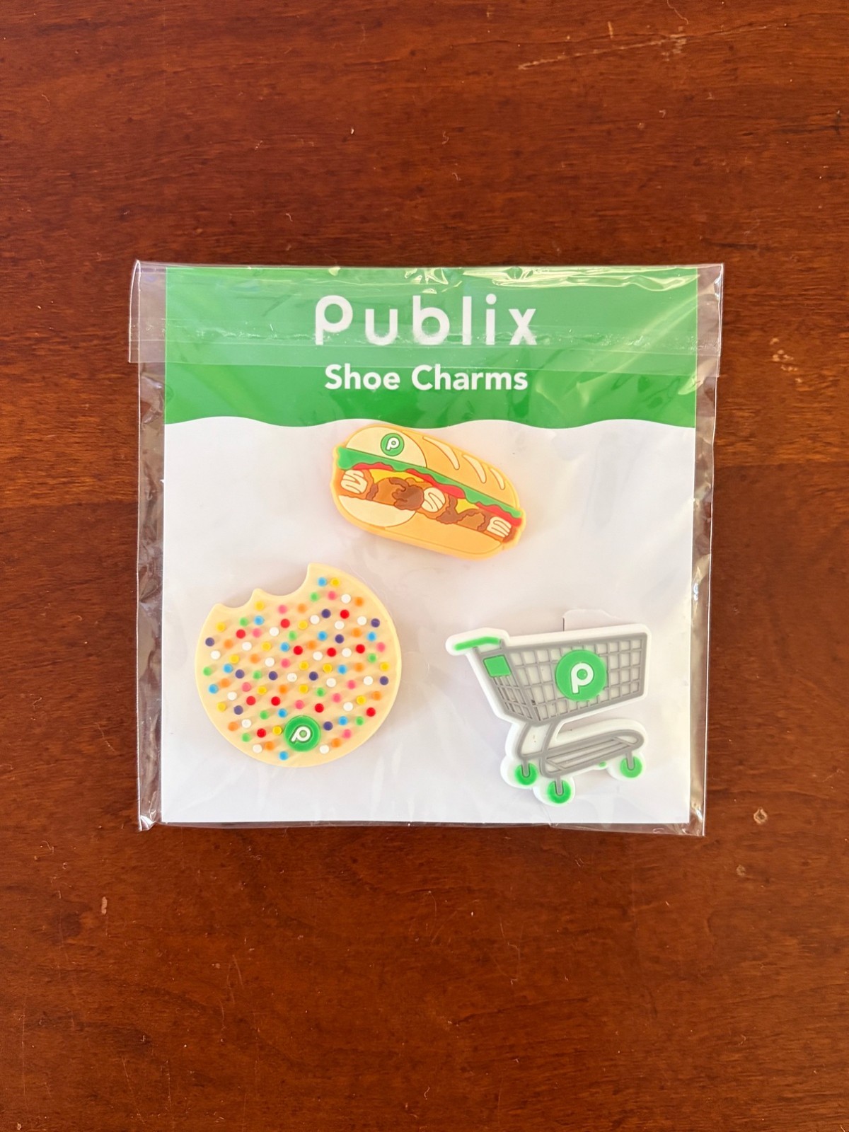 Publix Shoe Charms – Set of 3 – Sub, Cookie & Shopping Cart – New in Packaging