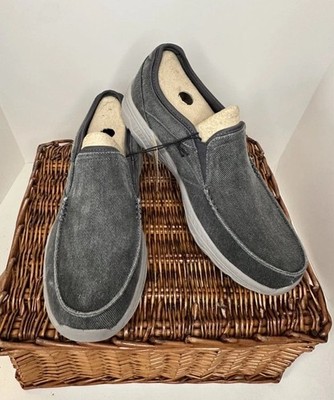 Skechers Men s Loafers Charcoal Gray Size 12 NIB Air Cooled Memory Foam