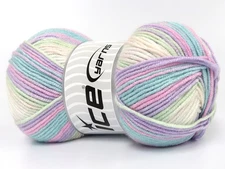 Lilac Blue+ Baby Bamboo Magic 83603 Ice Yarns Self-Striping DK Yarn 100gr 262yds