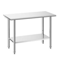 Uimoso Commercial Stainless Steel Kitchen Prep Table, 24x48Inch for Catering Use