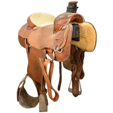 Used 15" NRS Pro Series Team Roping Saddle Code: U15NRSPROTR12