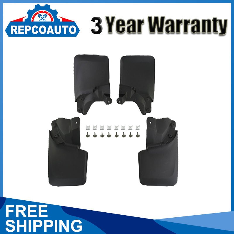 For 2016 17-2023 Toyota Tacoma Splash Guards 4PC Black No-Drill OEM Chassis Only